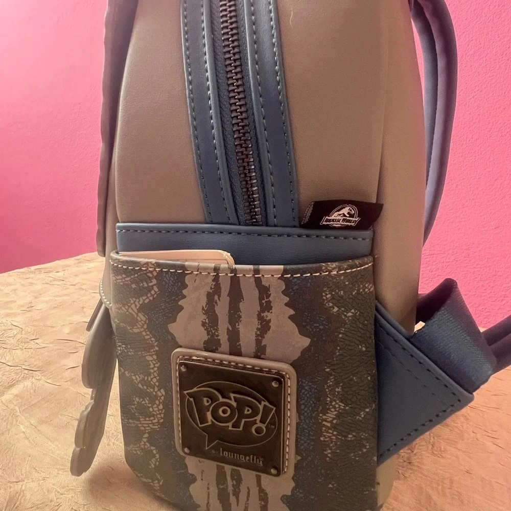 🦖 Rare Loungefly x Funko Pop! Jurassic World “Blue” Velociraptor Mini Backpack 🦖